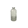 Bodenvase Bottle - grau-gefrostet - Glas - 11x25 cm