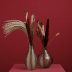 Vase - gerillt - grün - eingefärbtes Glas - 11,5x24 cm