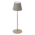LED Tischleuchte Lys - taupe - LED/Metall - 12x38 cm - IP44 - max. 3,6 W - 3,7 V - 4000 mAh - Li-Ion Akku - m. Farbwechsel- und Dimmfunktion per Touhsensor - 1 m USB-Ladekabel inkl. - Leuchtdauer: max. 8h bei voller Akkuladung