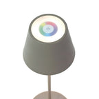 LED Tischleuchte Lys - taupe - LED/Metall - 12x38 cm - IP44 - max. 3,6 W - 3,7 V - 4000 mAh - Li-Ion Akku - m. Farbwechsel- und Dimmfunktion per Touhsensor - 1 m USB-Ladekabel inkl. - Leuchtdauer: max. 8h bei voller Akkuladung