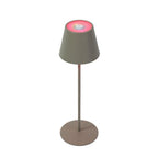 LED Tischleuchte Lys - taupe - LED/Metall - 12x38 cm - IP44 - max. 3,6 W - 3,7 V - 4000 mAh - Li-Ion Akku - m. Farbwechsel- und Dimmfunktion per Touhsensor - 1 m USB-Ladekabel inkl. - Leuchtdauer: max. 8h bei voller Akkuladung