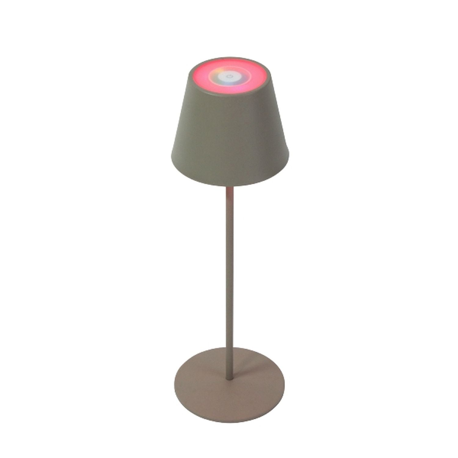 LED Tischleuchte Lys - taupe - LED/Metall - 12x38 cm - IP44 - max. 3,6 W - 3,7 V - 4000 mAh - Li-Ion Akku - m. Farbwechsel- und Dimmfunktion per Touhsensor - 1 m USB-Ladekabel inkl. - Leuchtdauer: max. 8h bei voller Akkuladung