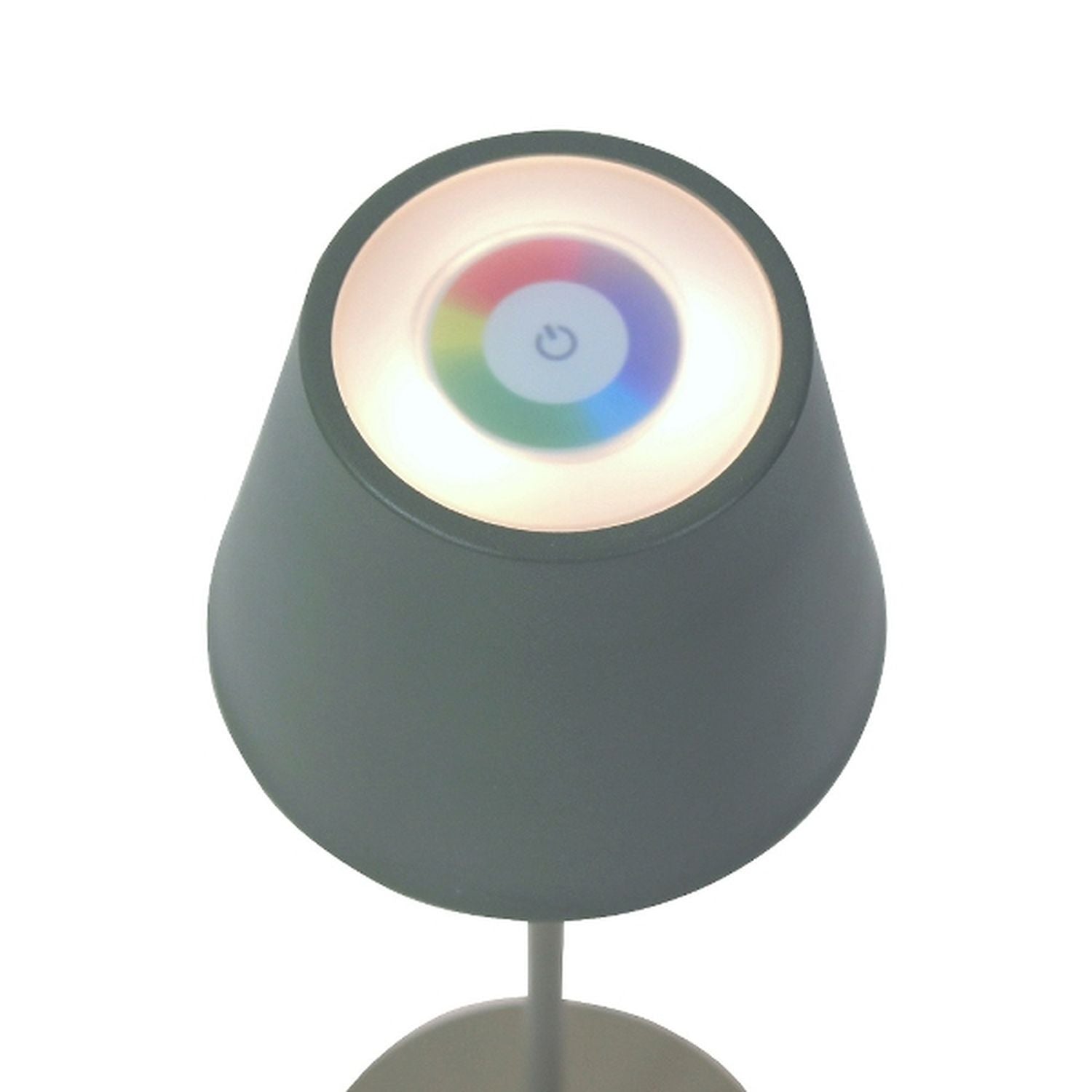 Lys LED table lamp - grey - LED/metal - 12x38 cm - IP44 - max. 3.6 W - 3.7 V - 4000 mAh - Li-ion battery - with color change and dimming function via touch sensor - 1 m USB charging cable included - illumination time: max. 8 hours on a full charge