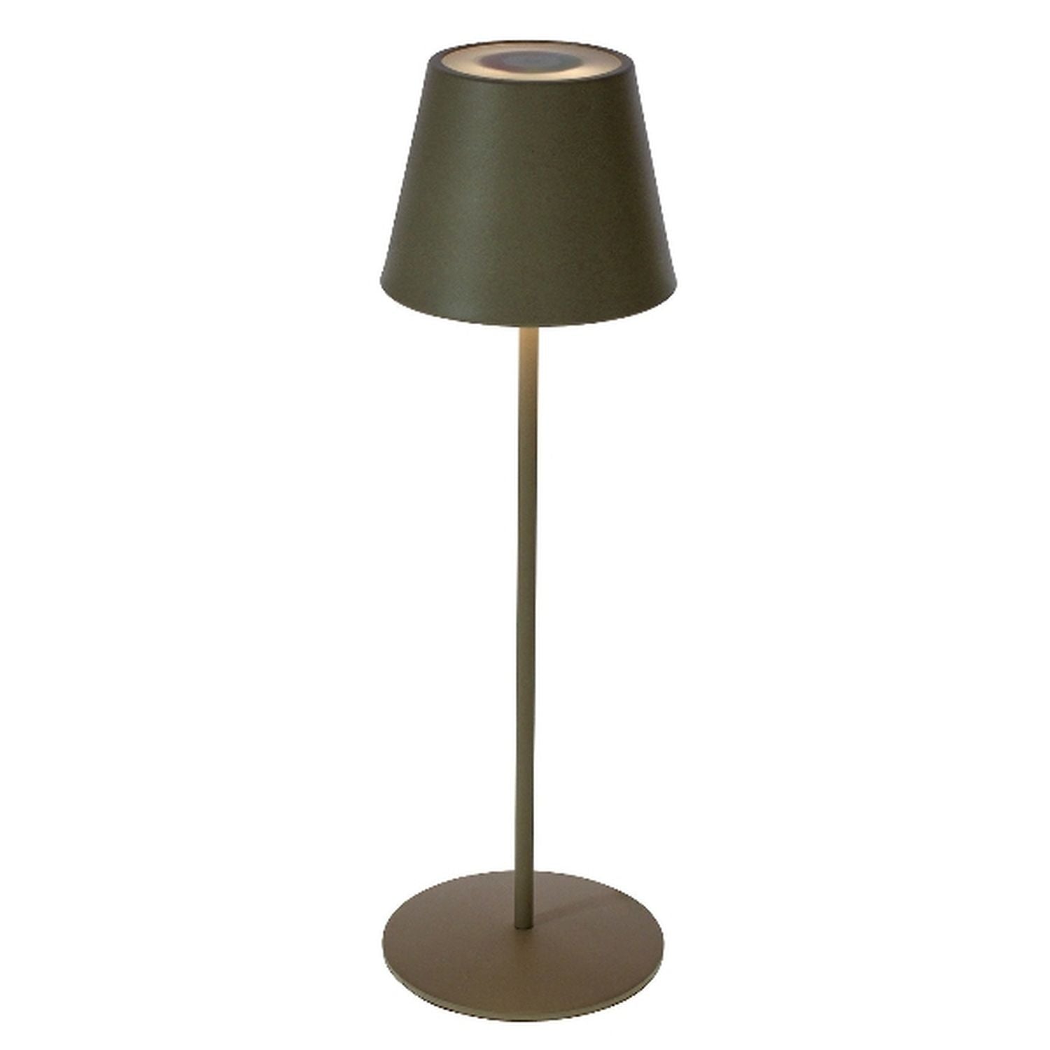 LED Tischleuchte Lys - schwarz - LED/Metall - 12x38 cm - IP44 - max. 3,6 W - 3,7 V - 4000 mAh - Li-Ion Akku - m. Farbwechsel- und Dimmfunktion per Touchsensor - 1 m USB-Ladekabel inkl. - Leuchtdauer: max. 8h bei voller Akkuladung