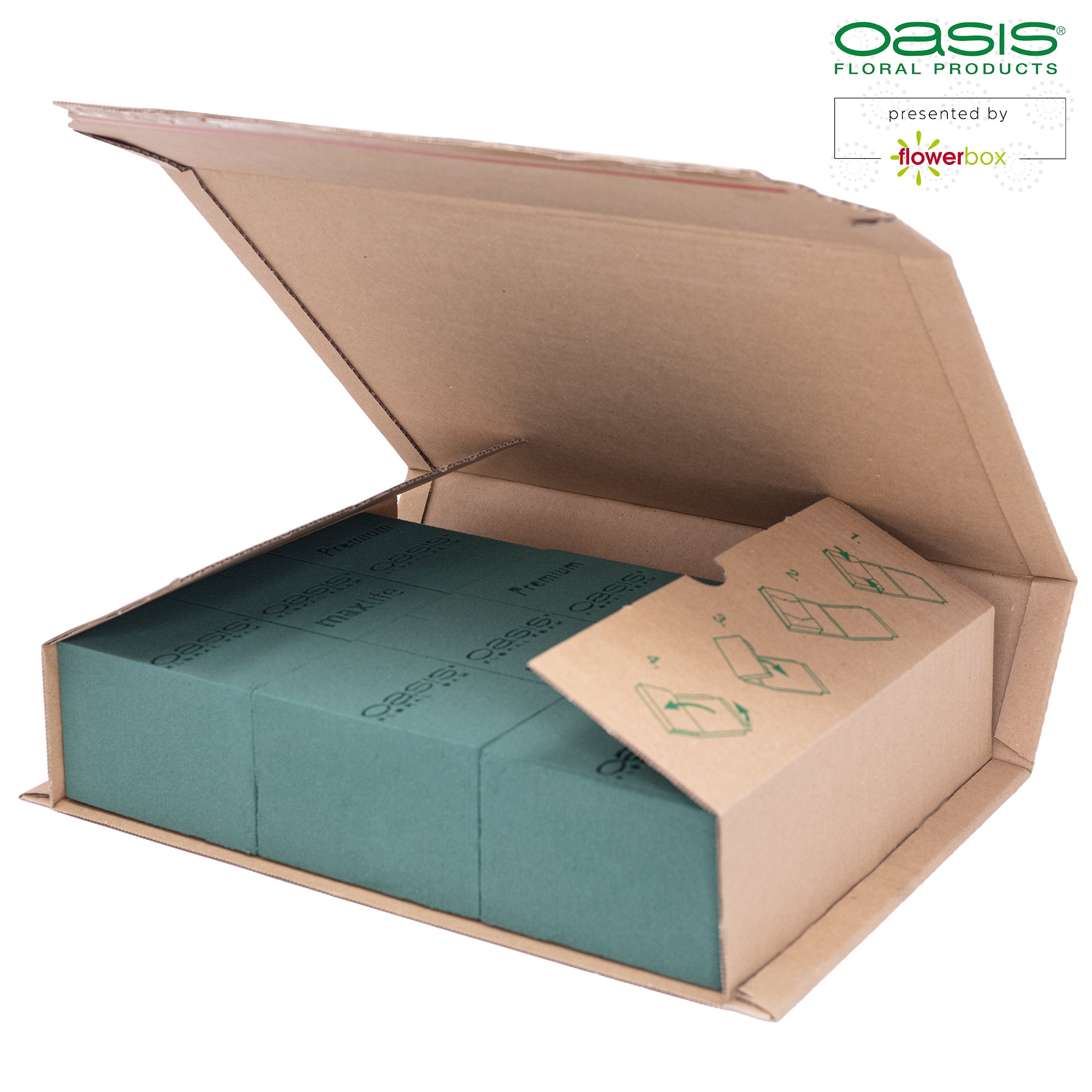 3x Original OASIS® Premium Steckschaum für längere Haltbarkeit bei Frischblumen - Steckmasse Blumen - Nasssteckschaum Hochzeit Geburtstag Kirche Ziegelform