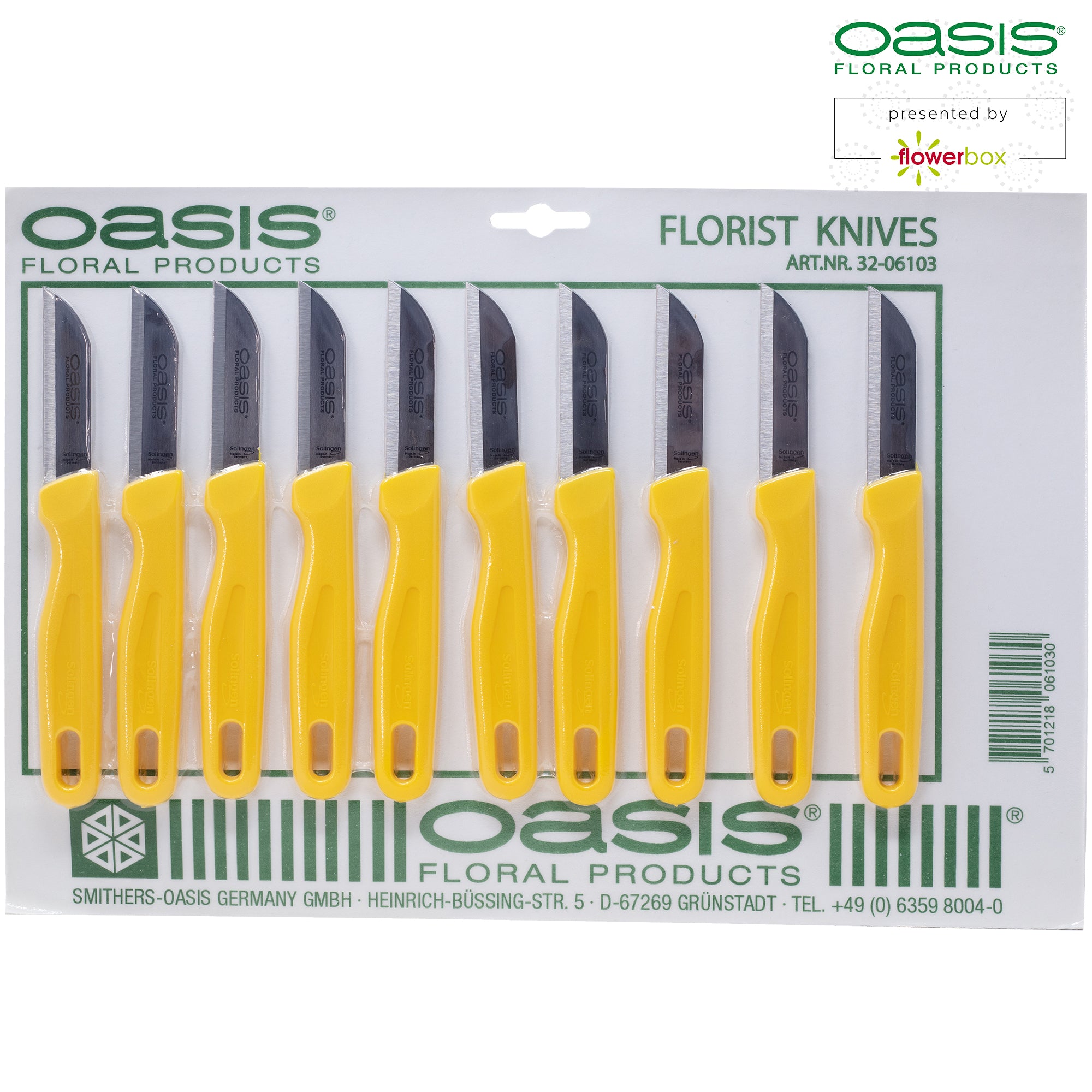 OASIS® Floristenmesser - Klinge 60 mm - Solinger-Stahl - 10 Stk