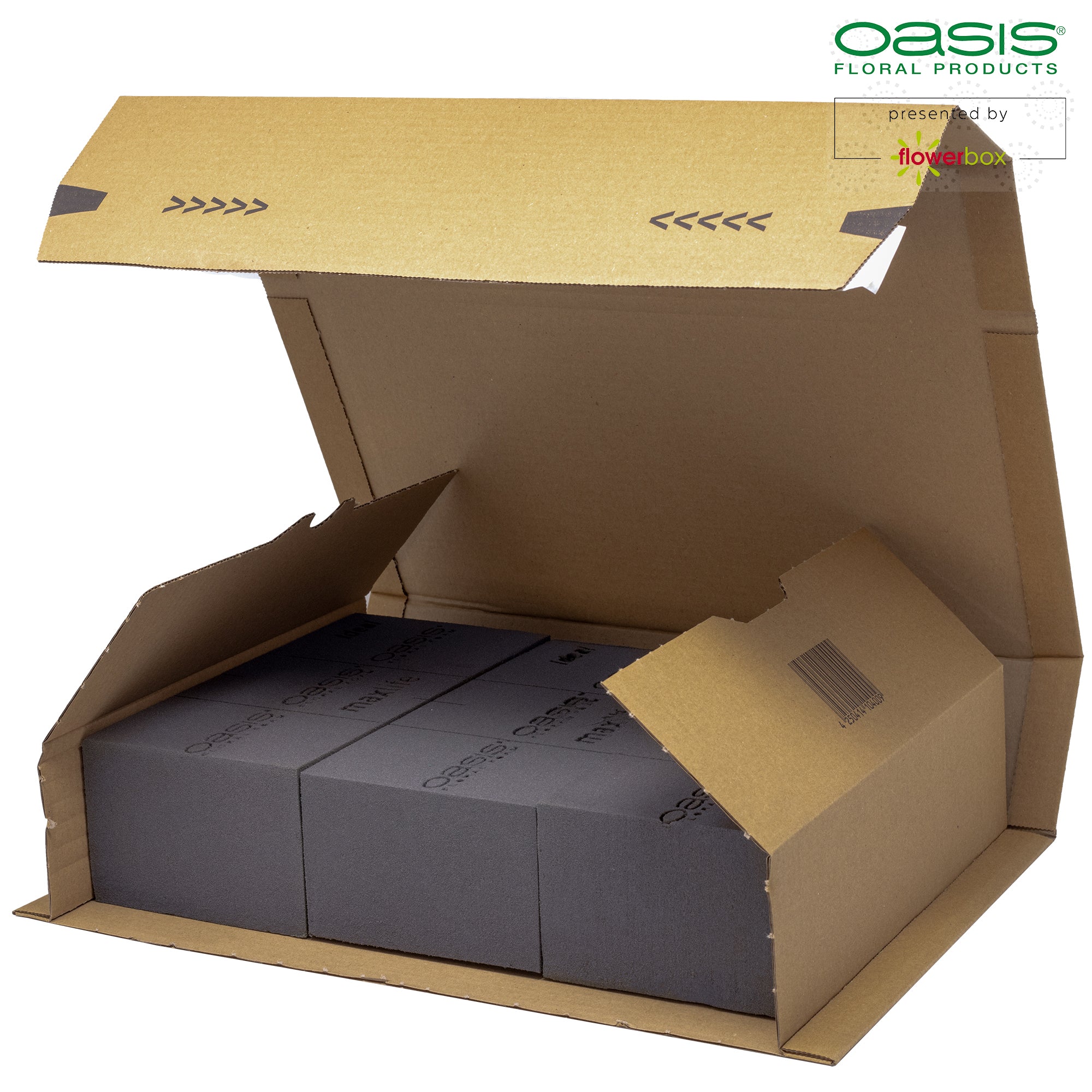 3x Original OASIS® BLACK IDEAL maxlife Steckschaum für längere Haltbarkeit bei Frischblumen - Steckmasse Blumen - Nasssteckschaum Hochzeit Geburtstag Kirche Ziegelform