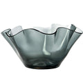 Bol en verre WAVE - gris - 34 x 34 x 17 cm - verre