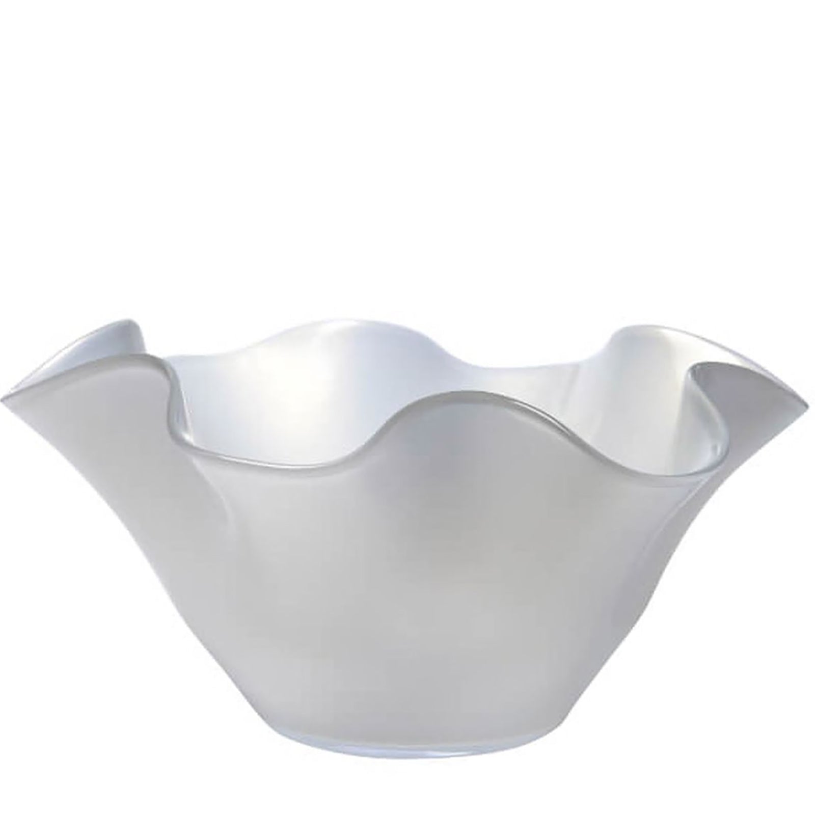 WAVE glass bowl - weiß - 34x34x17cm - Glas