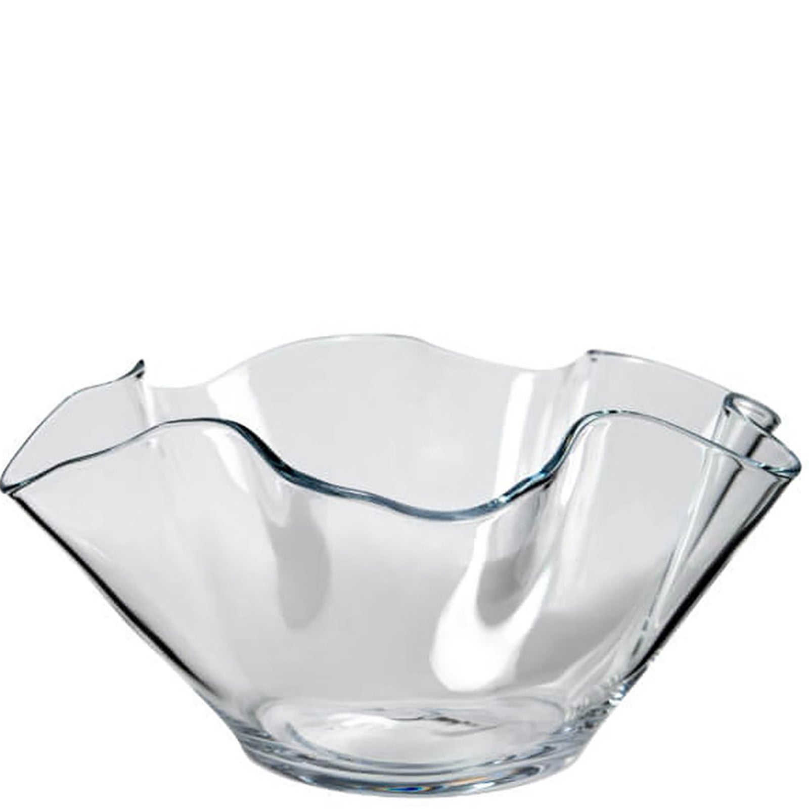 WAVE glass bowl - klar - 34x34x17cm - Glas