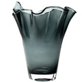 WAVE glass vase - grau - 21x21x30cm - Glas