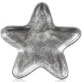 Plaque étoile en aluminium RUSTIC METAL grand format - argent - 36 x 36 x 2,5 cm - métal