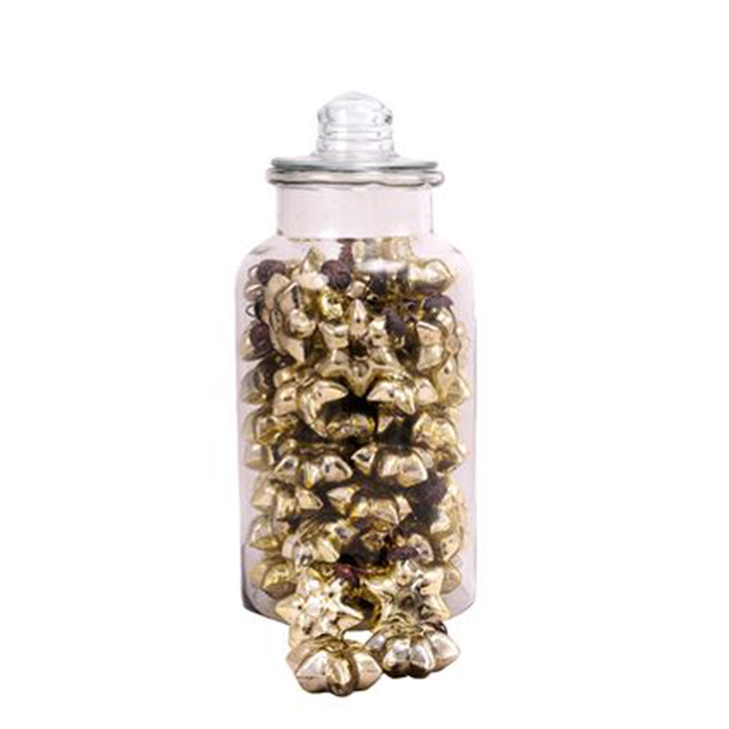 Glas mit SternHängern Vitreous - champagne - 48tlg. - 20,5x20,5x37 cm