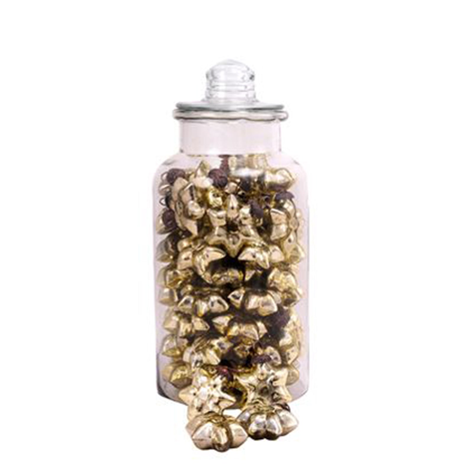 Glas mit SternHängern Vitreous - champagne - 48tlg. - 20,5x20,5x37 cm