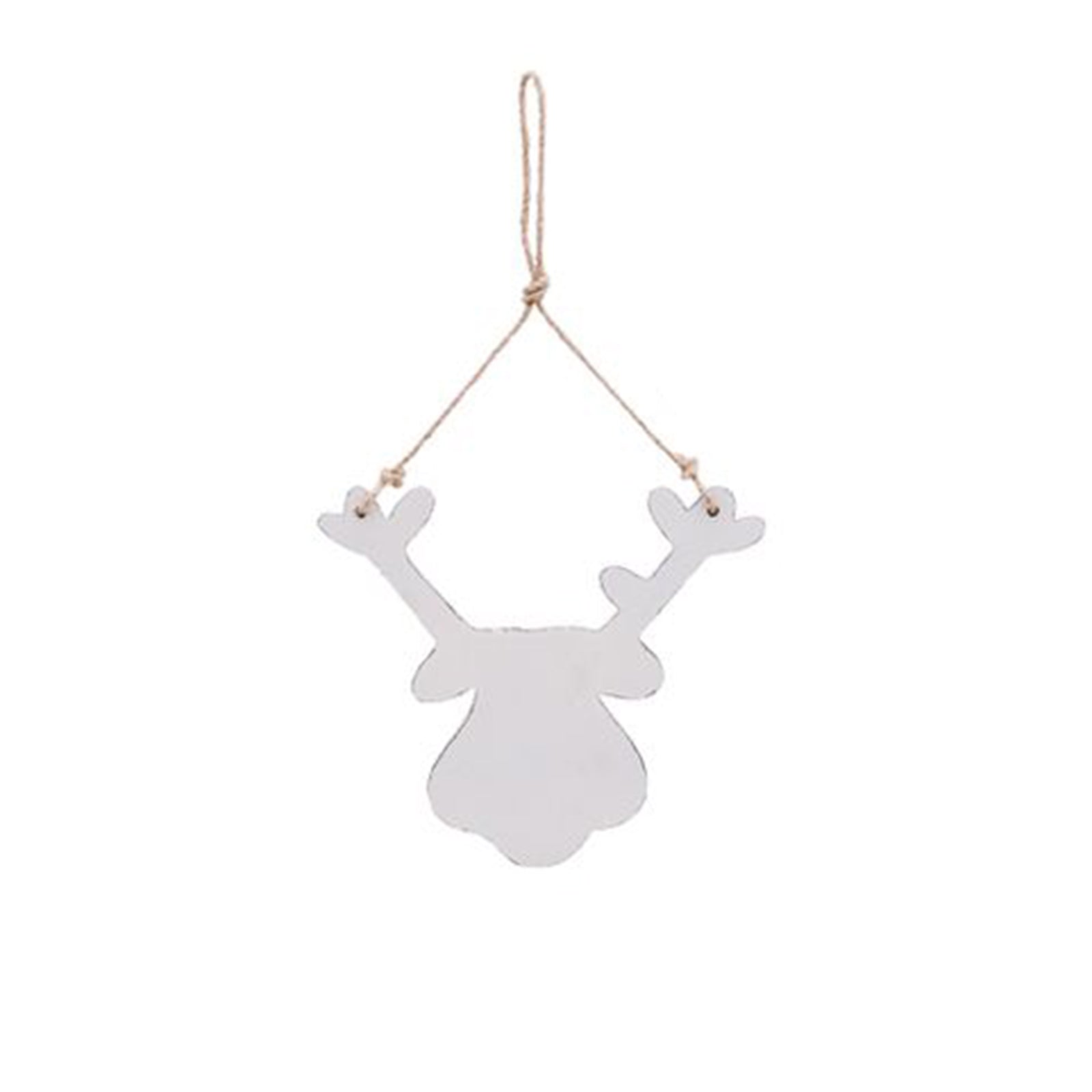 RentierHänger Dost - weiß - Holz - 20x20x1 cm