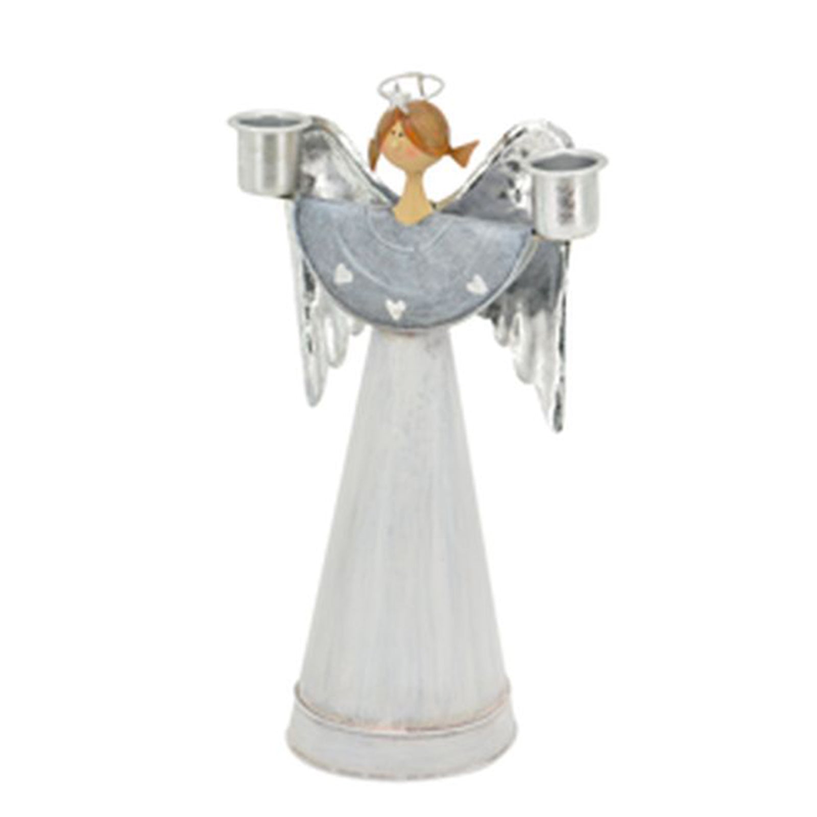 Engel Lilian - grau - metall - 10x4x15,5 cm - 1 Stück