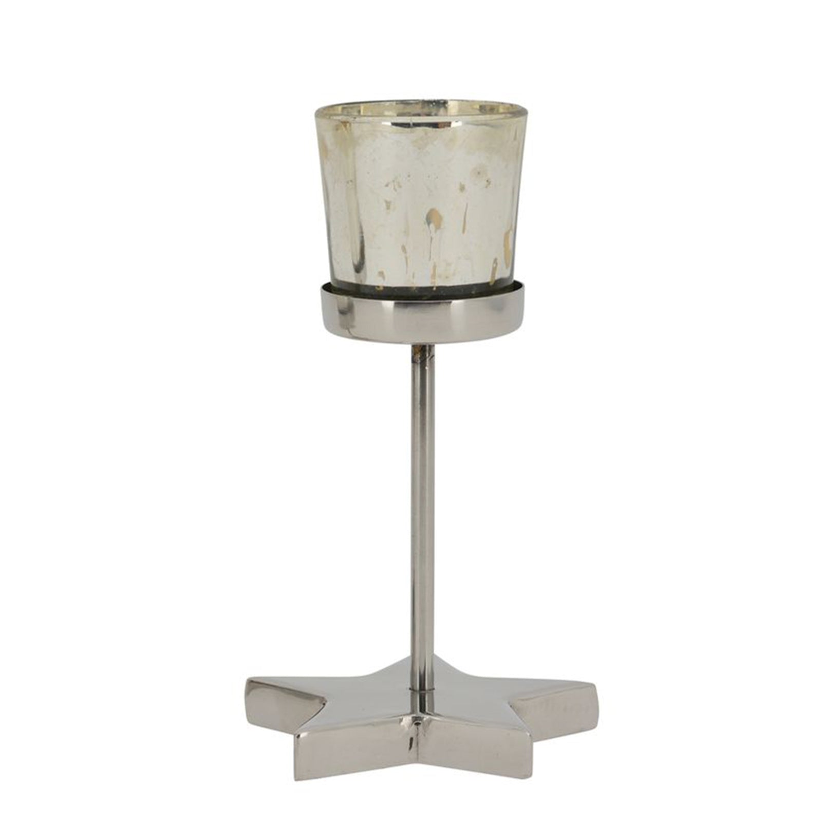 TeeLichtStänder SuArt - Edelstahl/Glas - 10x10x17 cm