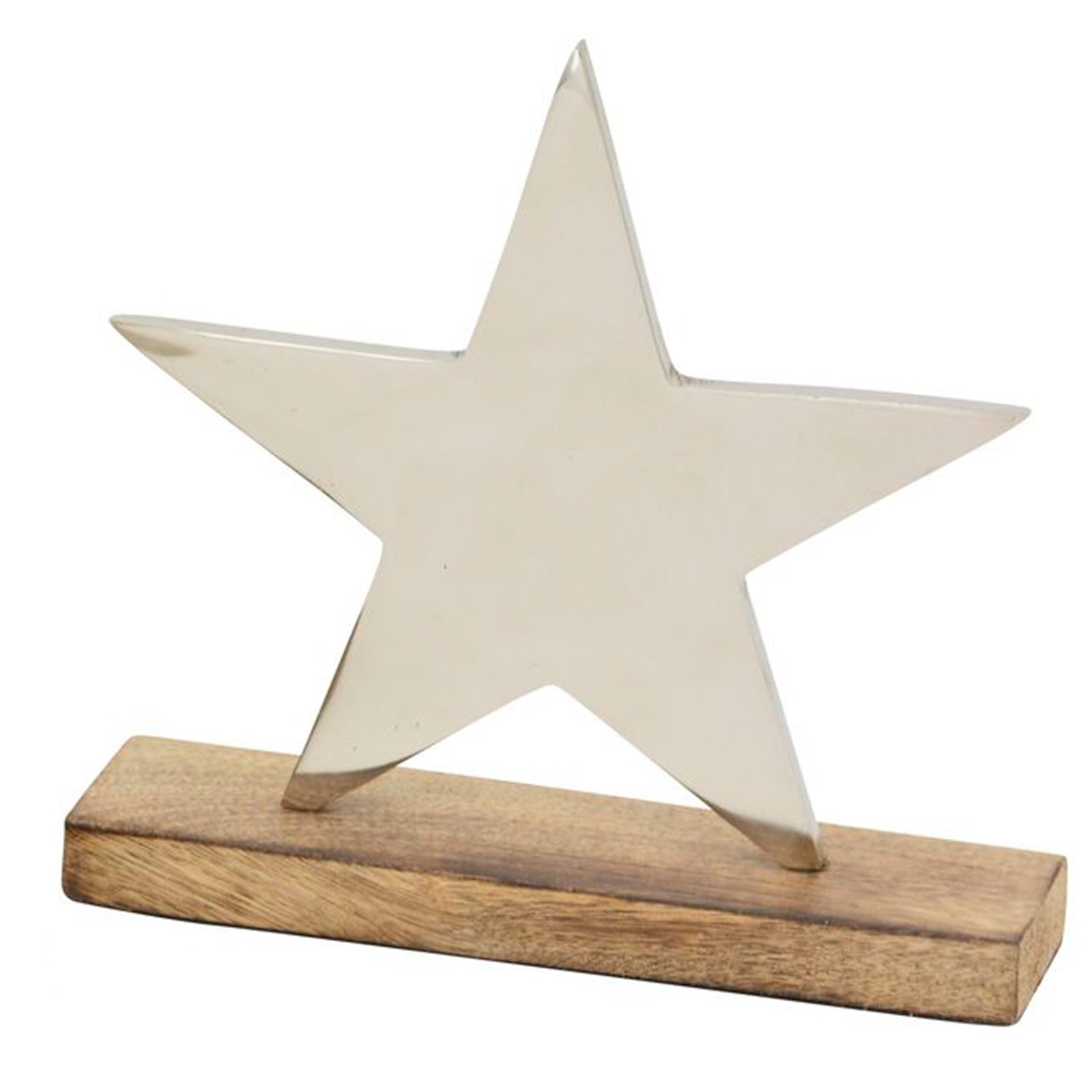 Stern Puri - Holz/Aluminium - 20x20x5 cm