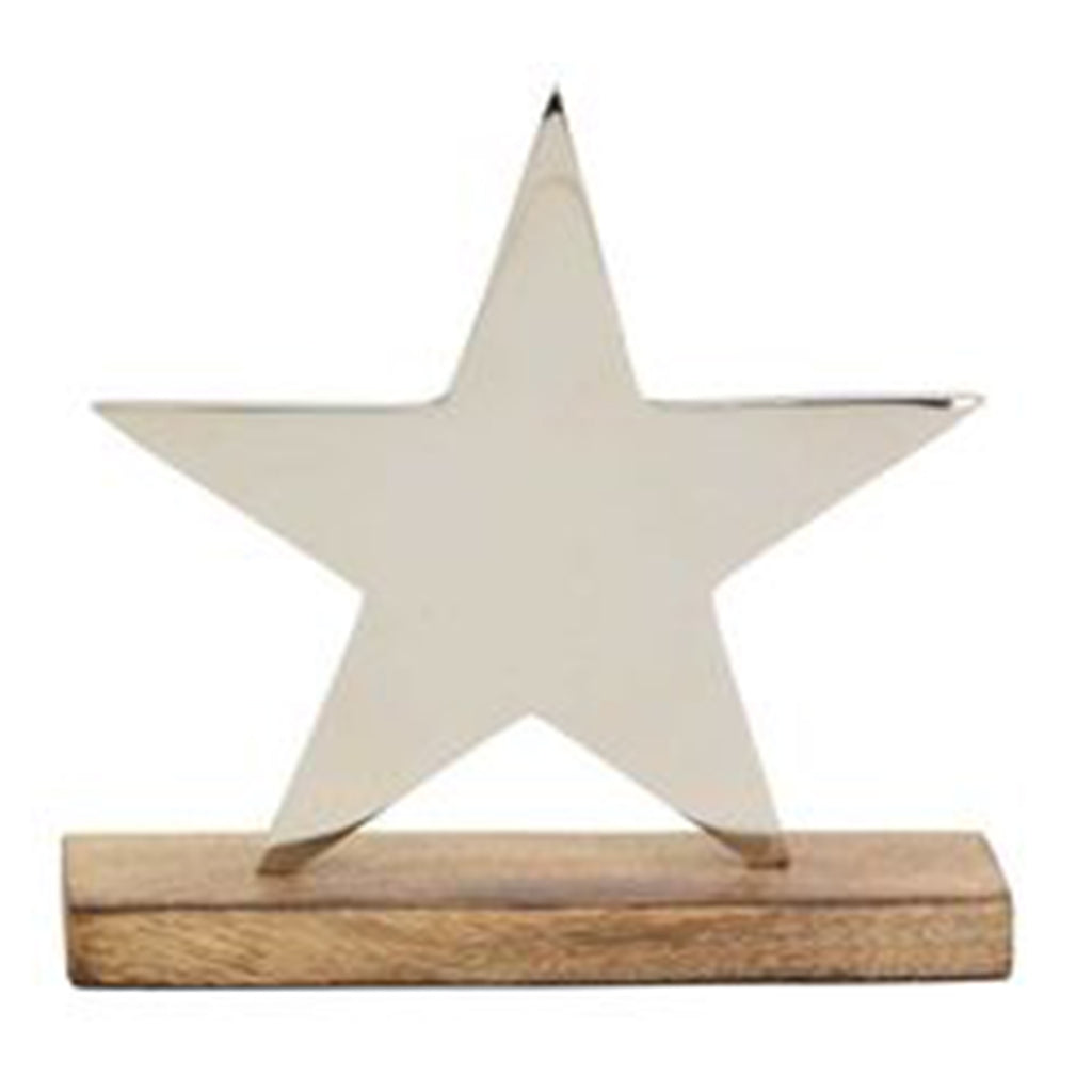 Stern Puri - Holz/Aluminium - 20x20x5 cm