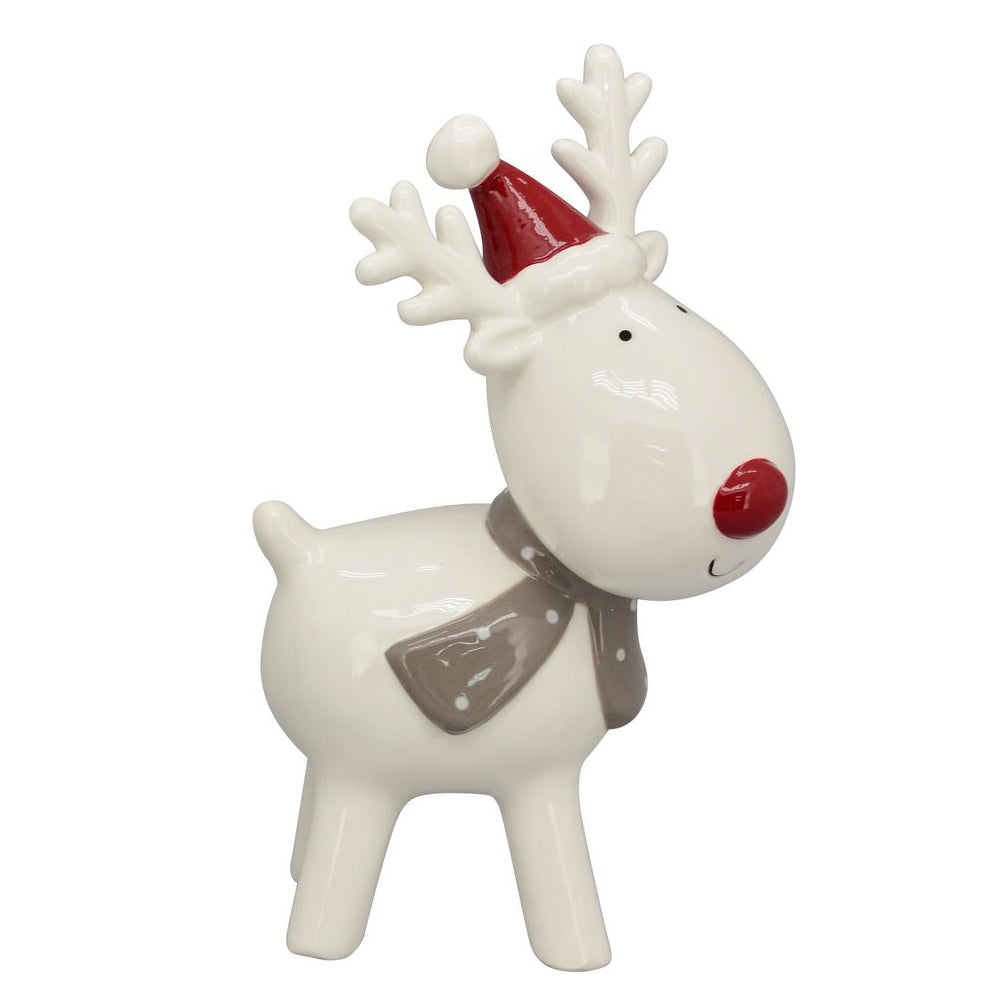 Rentier Gris - weiß - Dolomit - 11,5x9x19,5 cm