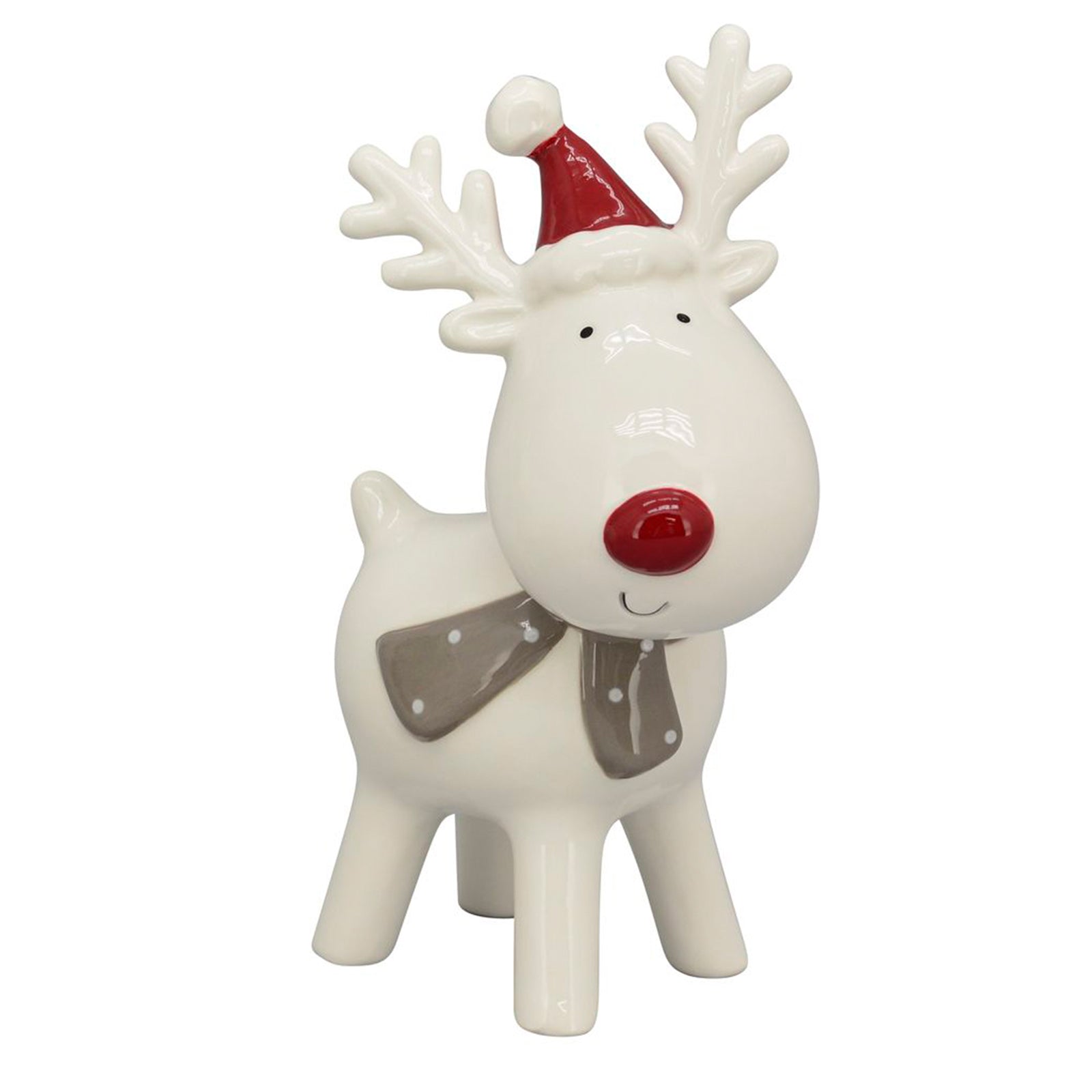 Rentier Gris - weiß - Dolomit - 11,5x9x19,5 cm