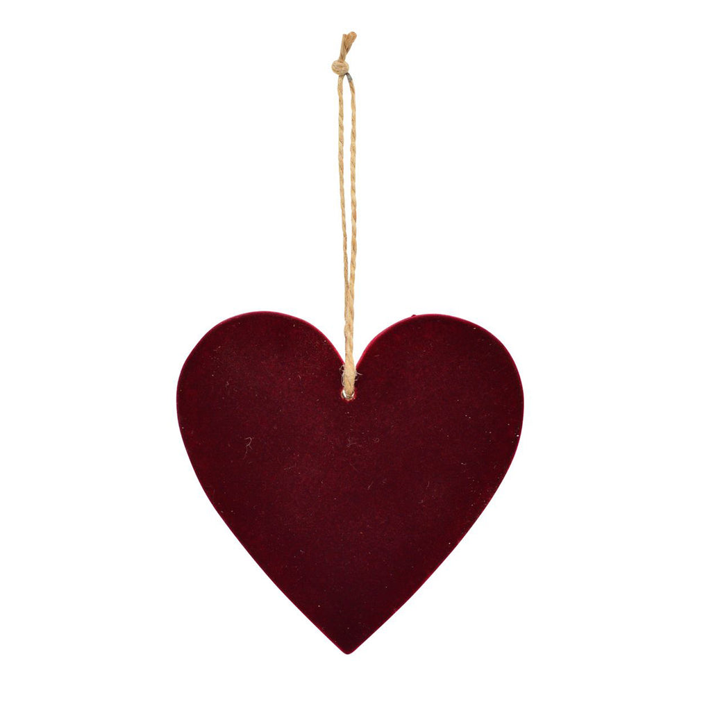 HerzHänger SAMT - rot - 9x9x0,6 cm