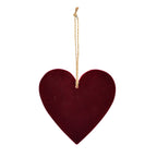 HerzHänger SAMT - rot - 9x9x0,6 cm