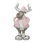 Rentier Gris - pink/grau - Polyresin - 6x5,4x11 cm - 5x5x11,4 cm - 1 Stück assortiert