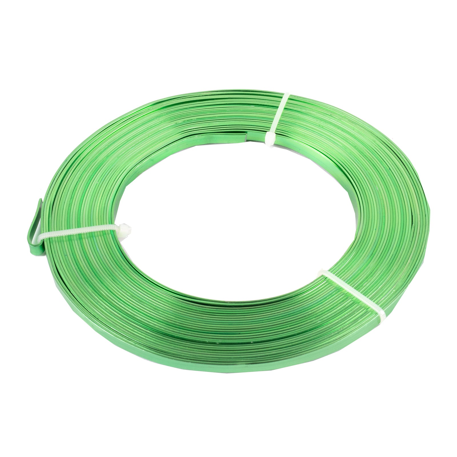 Aluminium Flachdraht - 5,0 x 1,0 mm - 10 m - limegrün