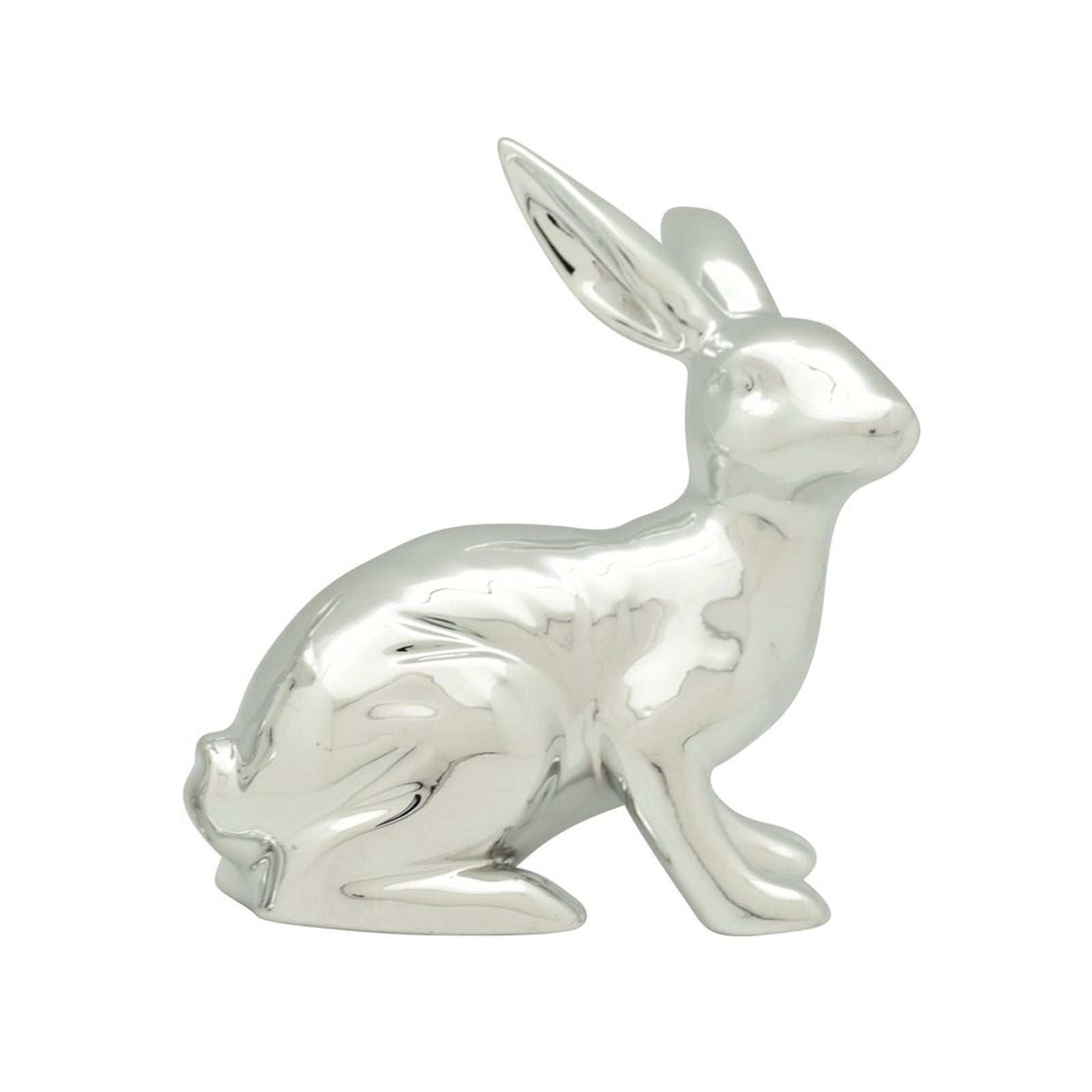 Hase ArgenT - silber - Keramik - 13,7x9,7x14,8 cm - 1 Stück - assortiert