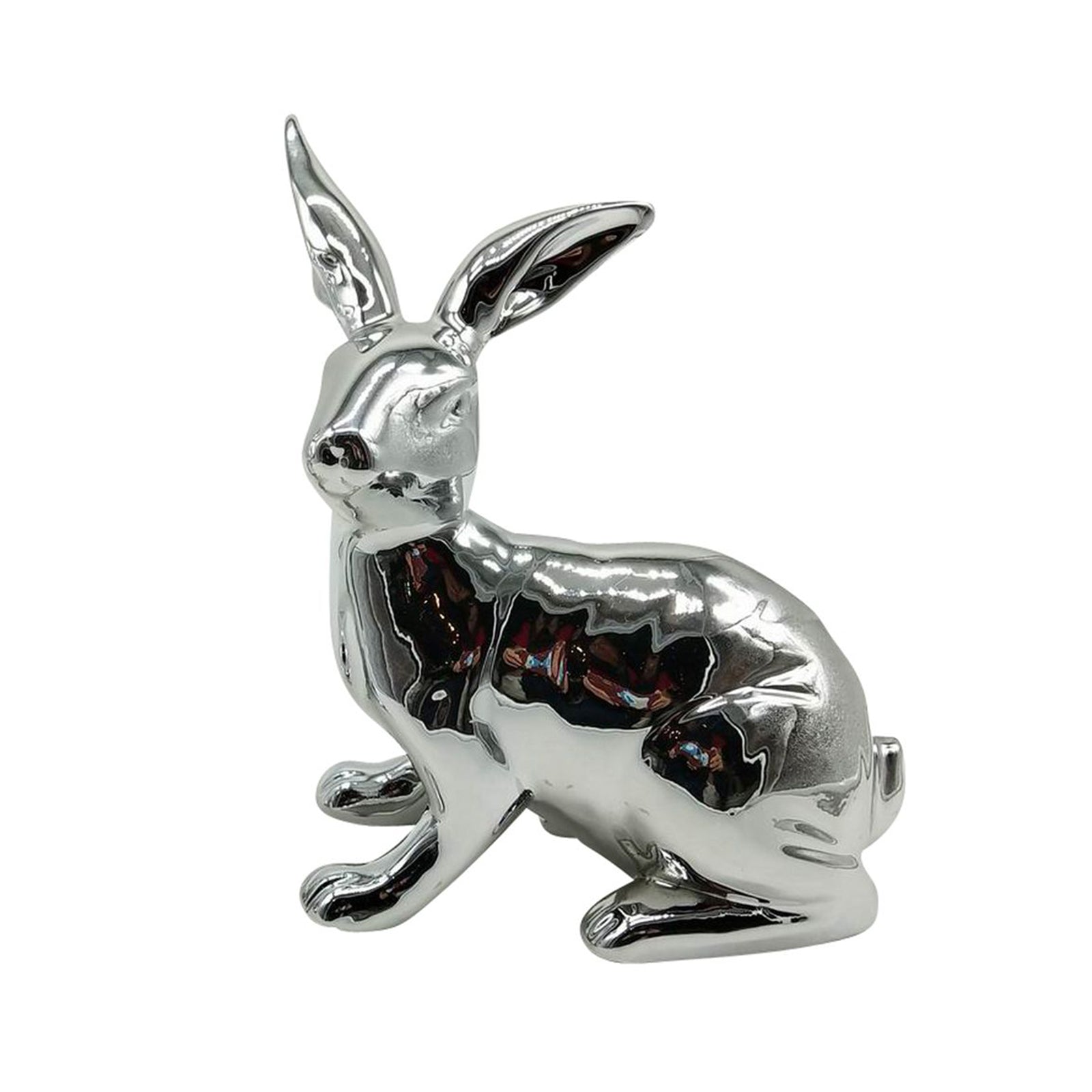 Hase ArgenT - silber - Keramik - 13,7x9,7x14,8 cm - 1 Stück - assortiert
