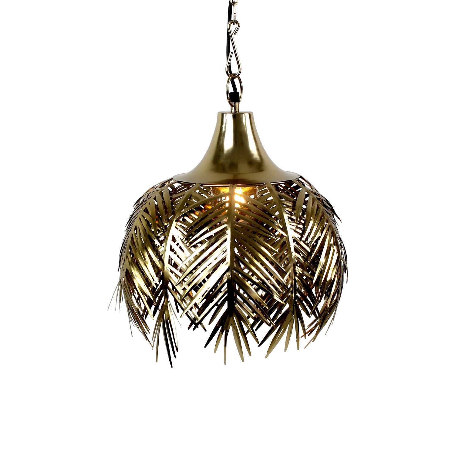Deckenleuchte Palm Leaves - E27 - gold - Eisen - 46x33,5 cm