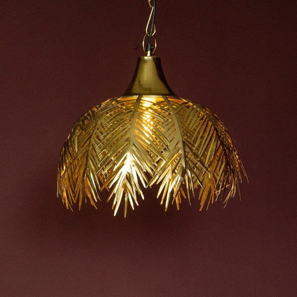 Deckenleuchte Palm Leaves - E27 - gold - Eisen - 46x33,5 cm