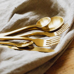 S/4 teilig Besteck Golden Cutlery - gold matt - Edelstahl 18/10