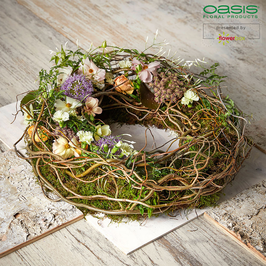 Couronne OASIS® BIOLIT® - 6 x 44 cm Ø - intérieur : 31 cm Ø - 2 pièces.