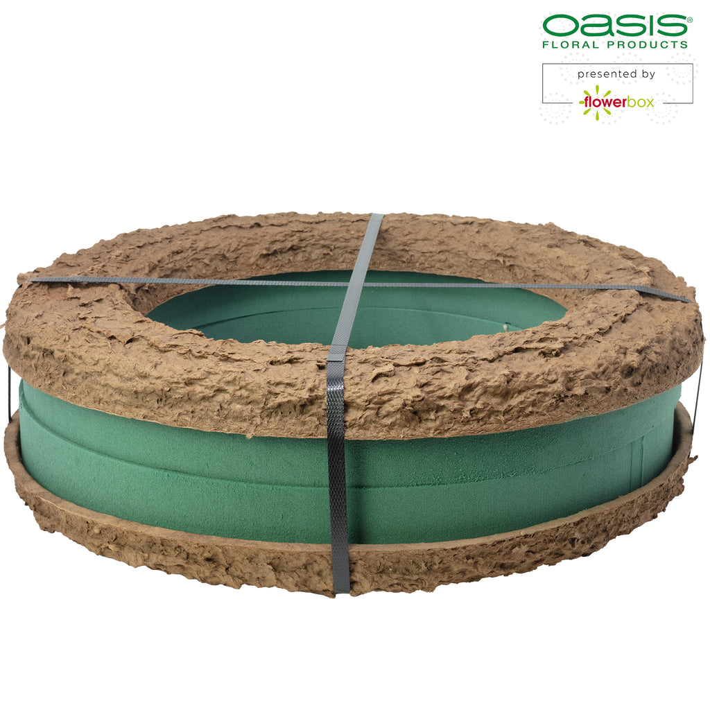 Couronne OASIS® BIOLIT® - 6 x 44 cm Ø - intérieur : 31 cm Ø - 2 pièces.
