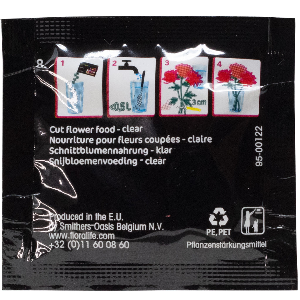 Floralife Clear Cut, sachets de 3,5 g d'engrais pour fleurs coupées, 1000 pièces