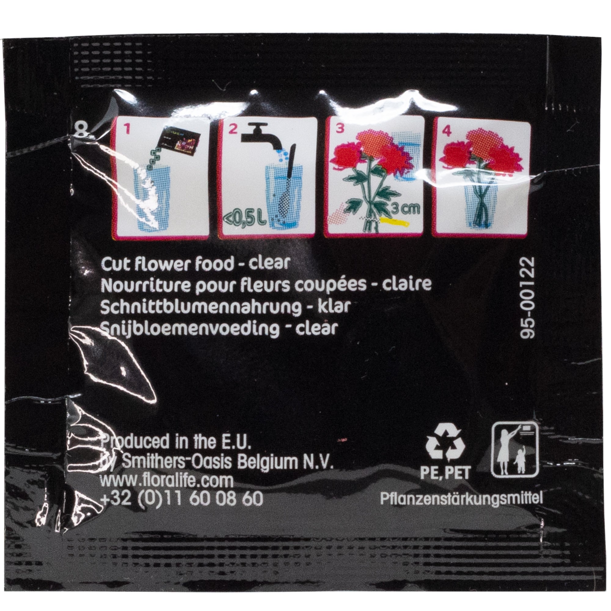 Floralife Clear Cut, sachets de 3,5 g d'engrais pour fleurs coupées, 1000 pièces