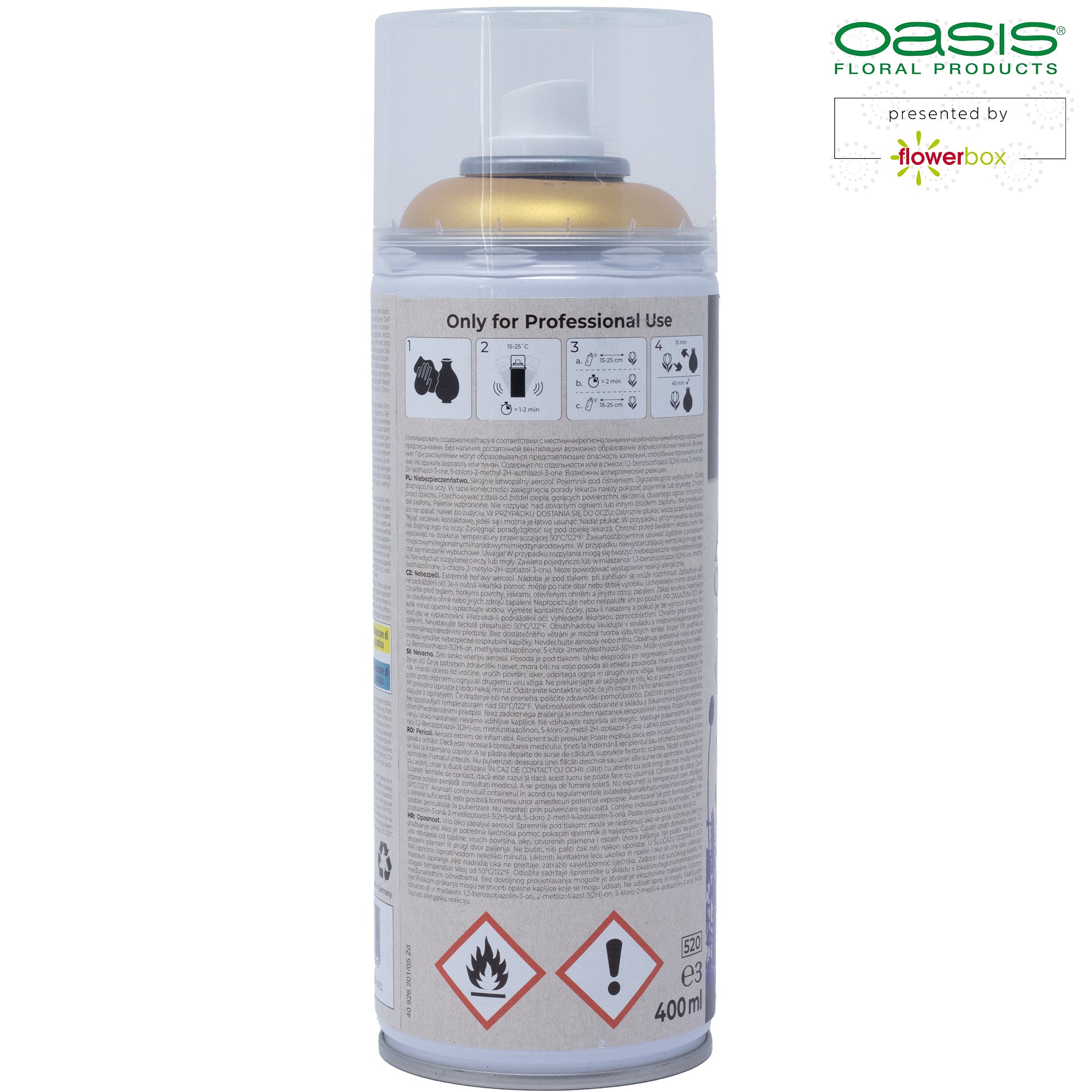 OASIS® Aqua Color Spray Metallic - 400 ml - gold