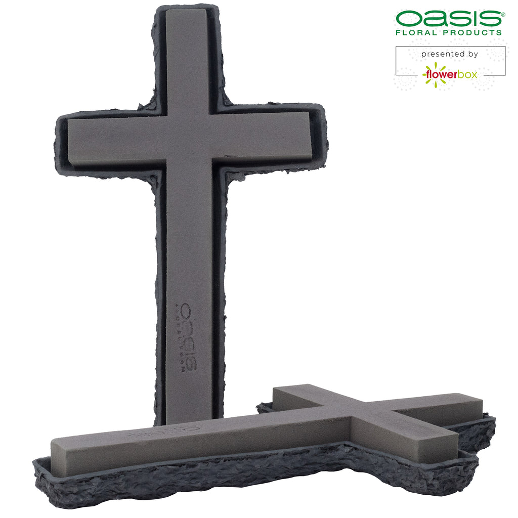 OASIS® BLACK BIOLIT® Kreuz - 42 x 26 x 4,5cm - 2 St.
