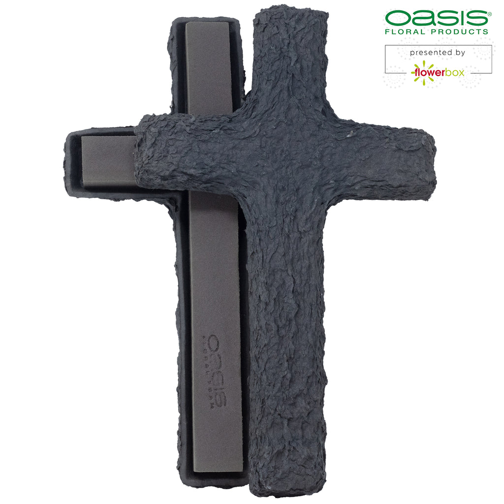 OASIS® BLACK BIOLIT® Kreuz - 42 x 26 x 4,5cm - 2 St.