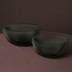 Schale Maze, schwarz Metall, 24,5x12,5 cm