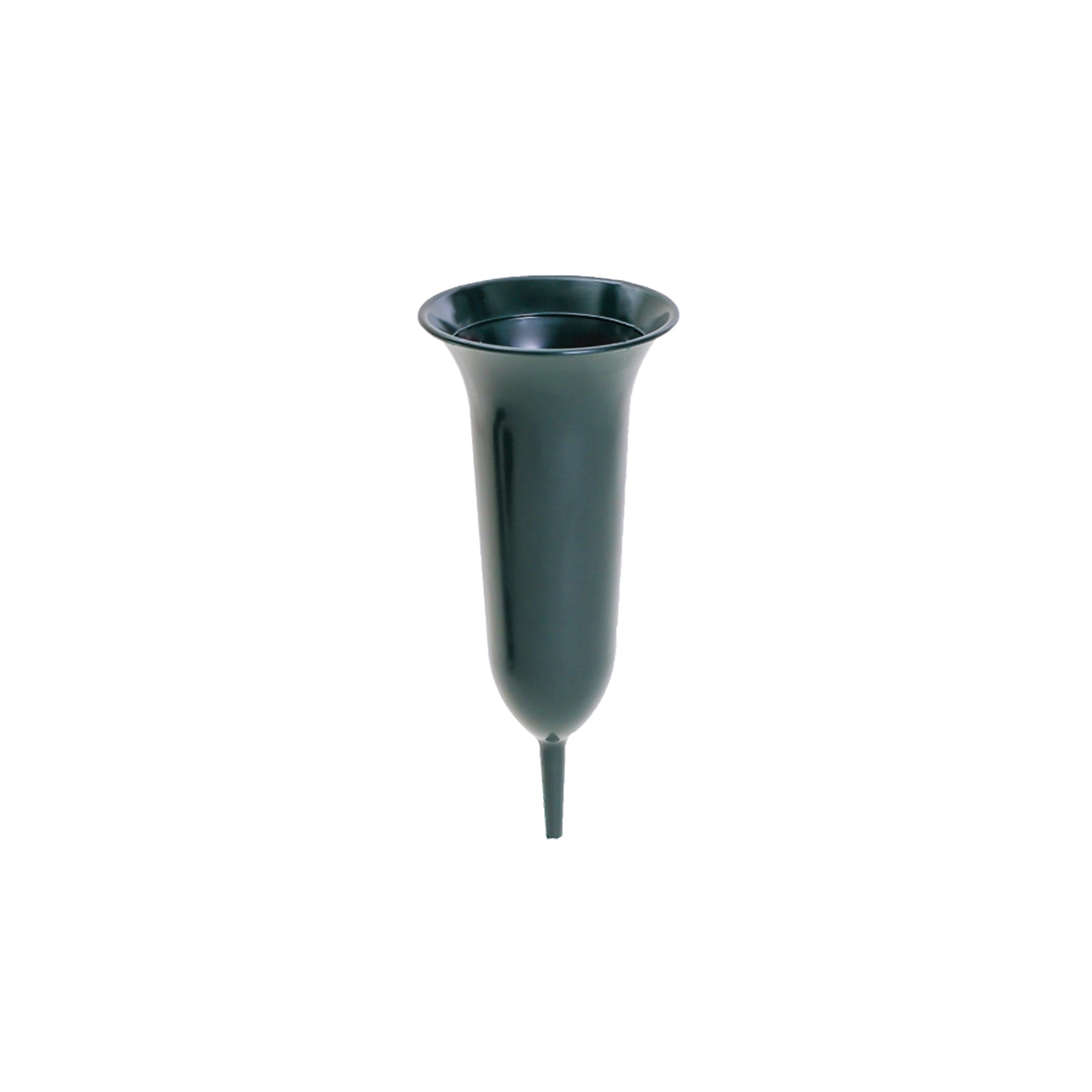 Vase funéraire tulipe, vert - hauteur 32 cm - lot de 5