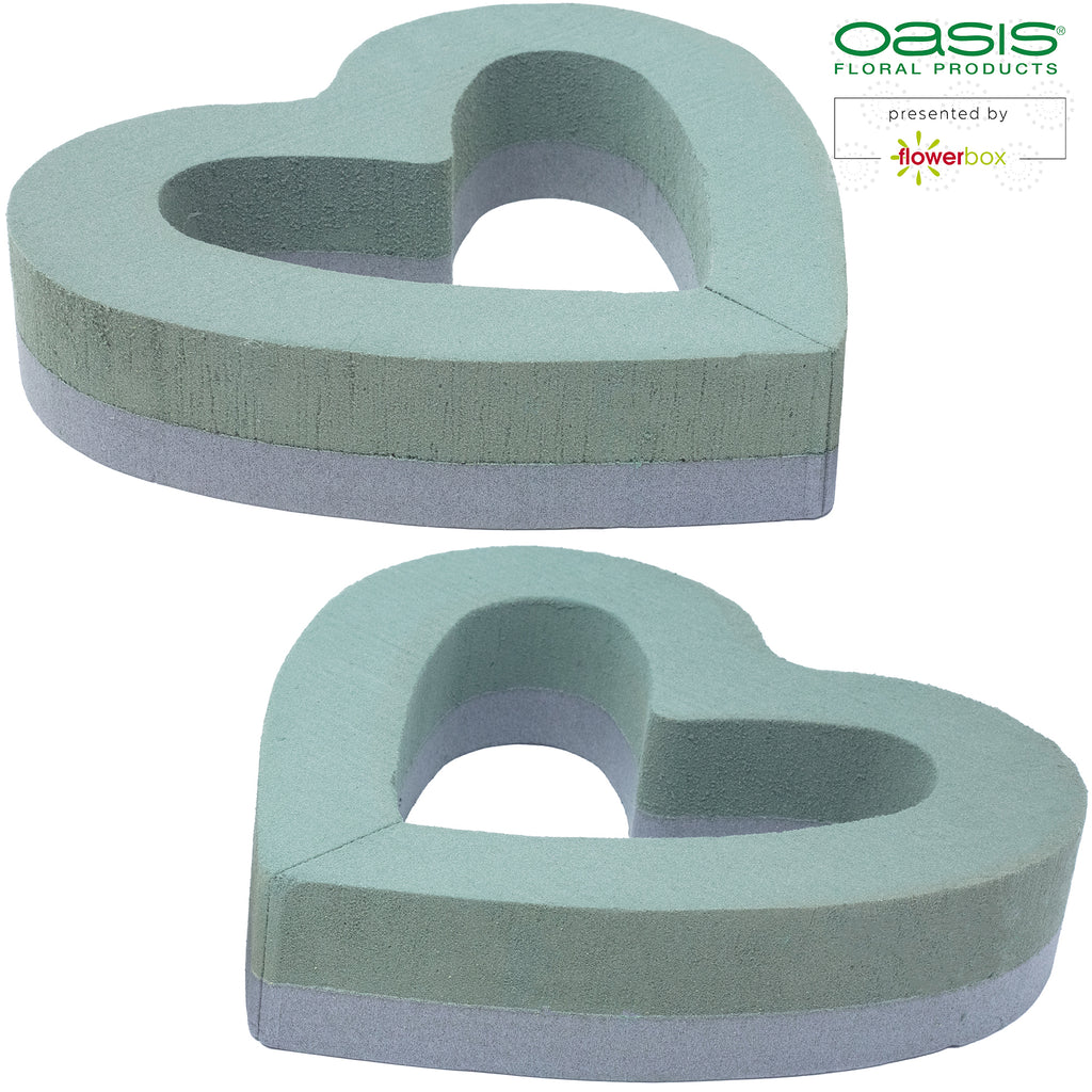 OASIS® FOAM FRAMES Offene Herzen - 24 x 25 x 6 cm - 2 St.