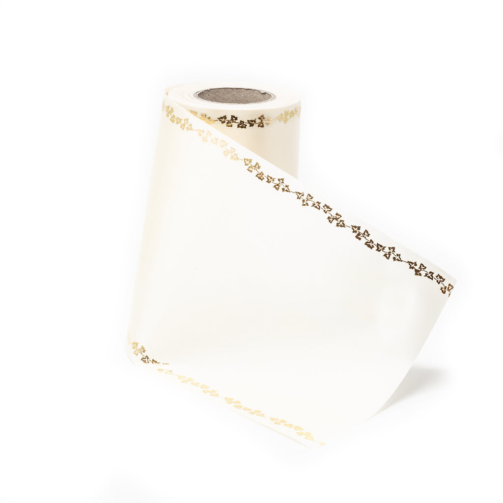 Supersatin - sekt - Efeu gold - Breite 150 mm - Länge 25 m