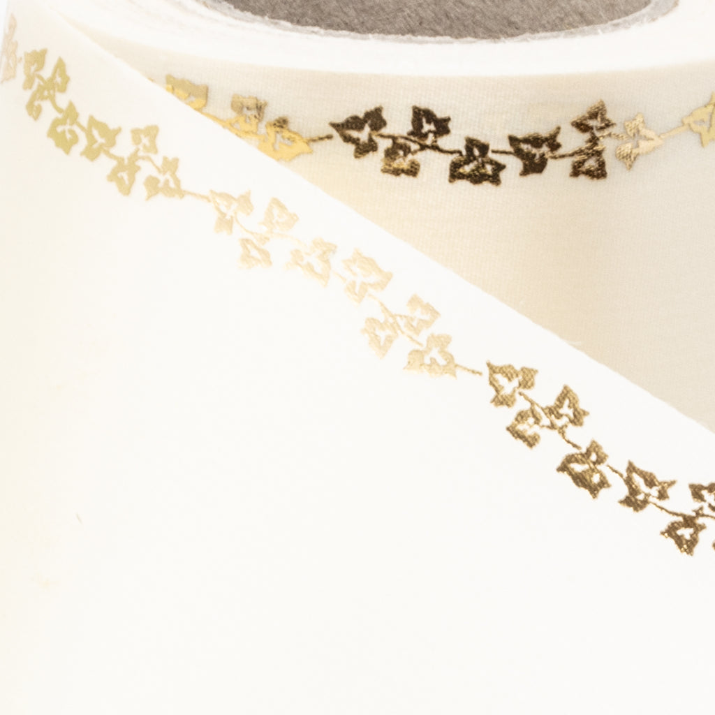 Supersatin - sekt - Efeu gold - Breite 150 mm - Länge 25 m