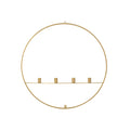 Deko-Ring Hoop - Kerzenleuchter Circle, Wandbefestigung, gold, Metall - Durchmesser 60 cm