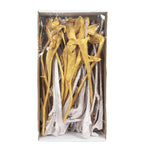 Geweihholz klein pearl 2 Farbe - sortiert 30 Stück - pearl gold/silver rose