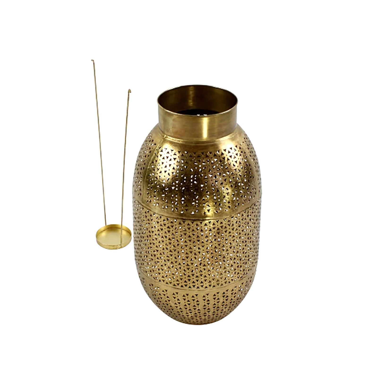 Laterne Damaskus, gold, Metall, 31x56 cm