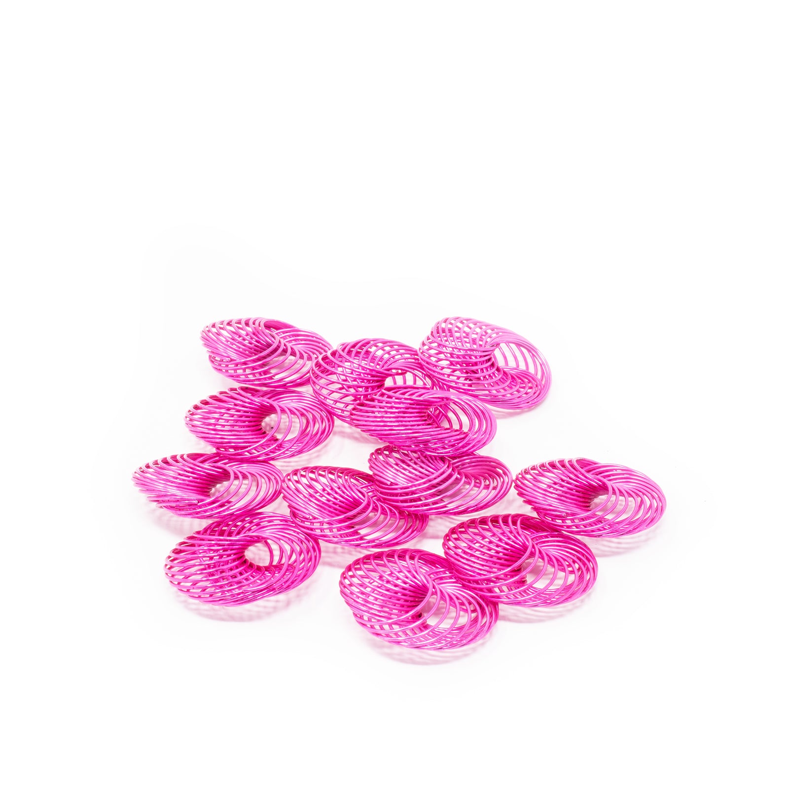 Drahträder pink - 20 - 25,00 mm 12 Stück